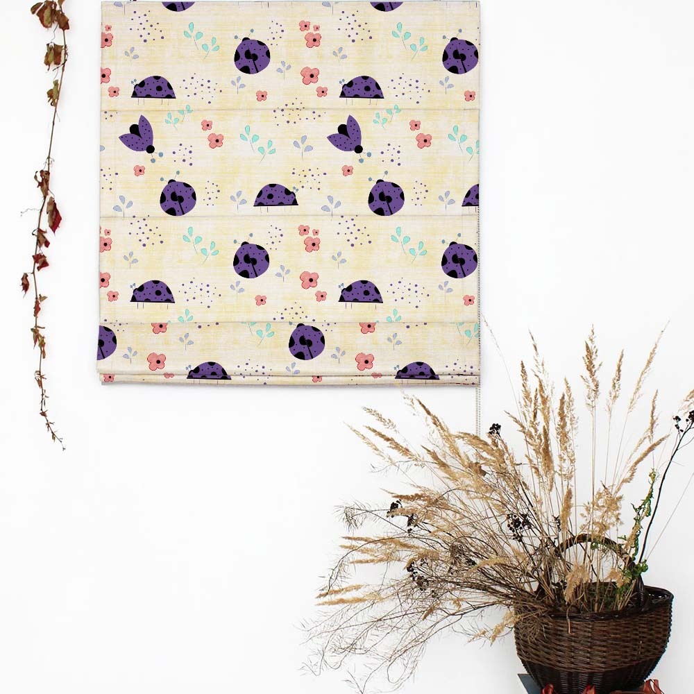 Buggy Bliss Kids Sunny Yellow Satin Roman Blind (DS511B)