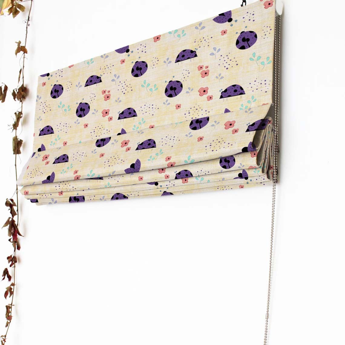 Buggy Bliss Kids Sunny Yellow Satin Roman Blind (DS511B)