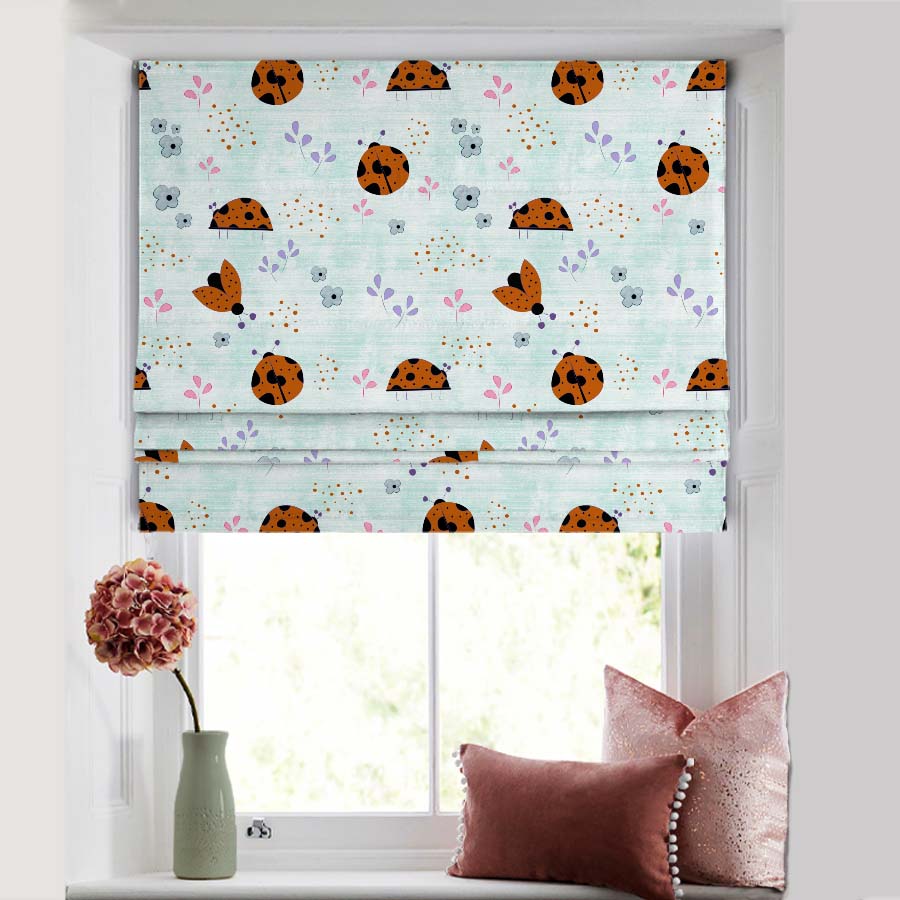 Buggy Bliss Kids Mint Green Satin Roman Blind (DS511C)