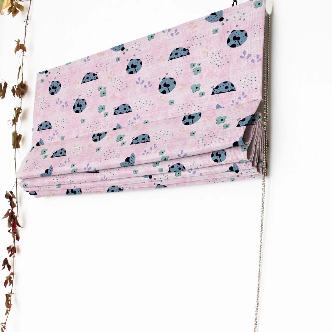 Buggy Bliss Kids Pastel Pink Satin Roman Blind (DS511D)