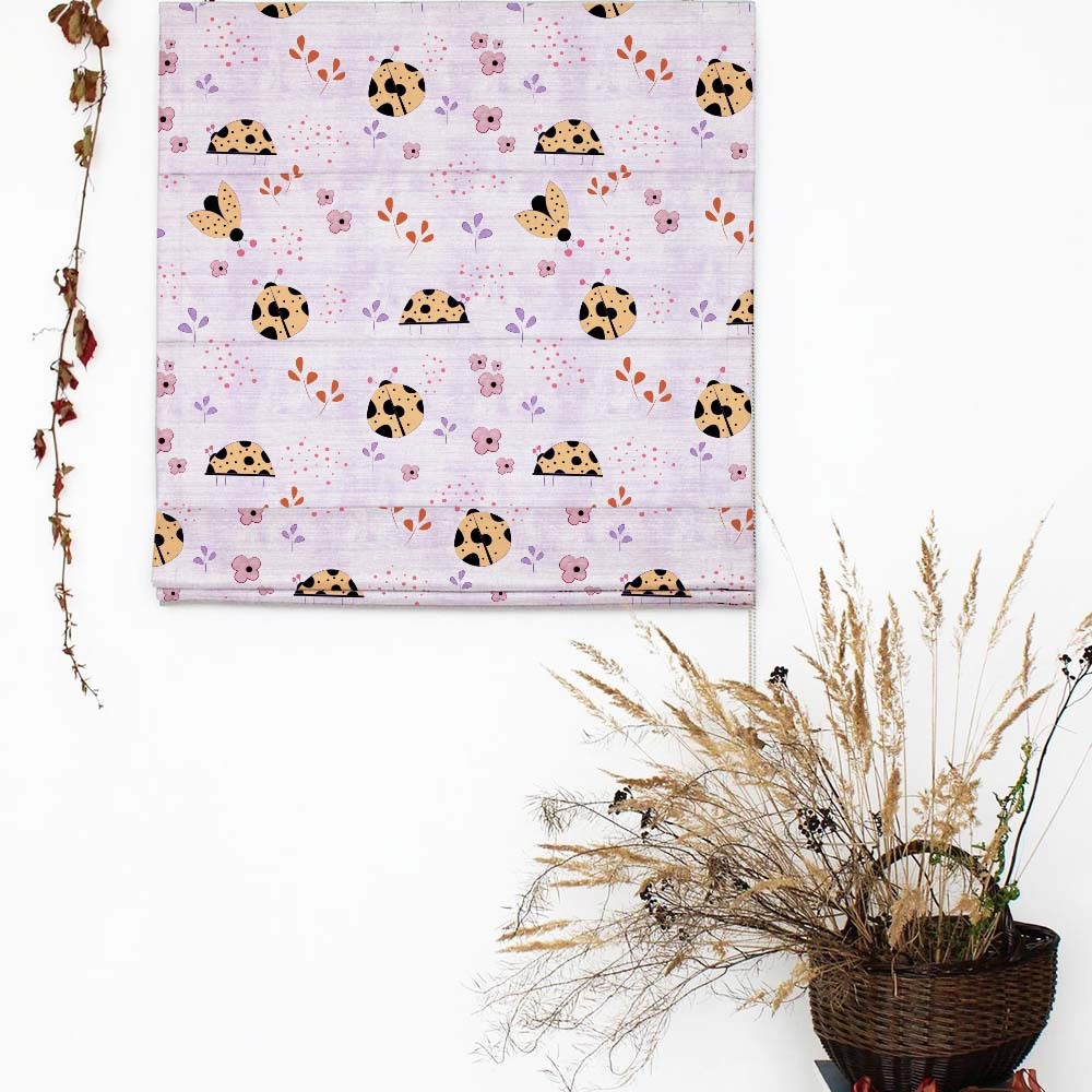Buggy Bliss Kids Pastel Purple Satin Roman Blind (DS511E)