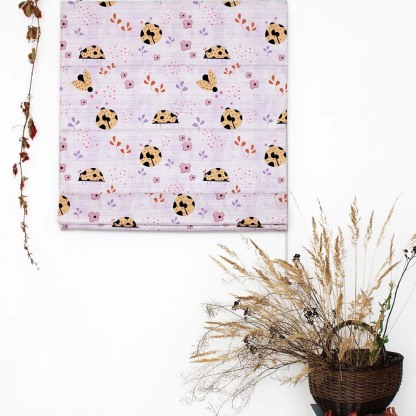Buggy Bliss Kids Pastel Purple Satin Roman Blind (DS511E)