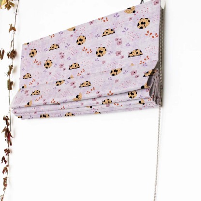 Buggy Bliss Kids Pastel Purple Satin Roman Blind (DS511E)