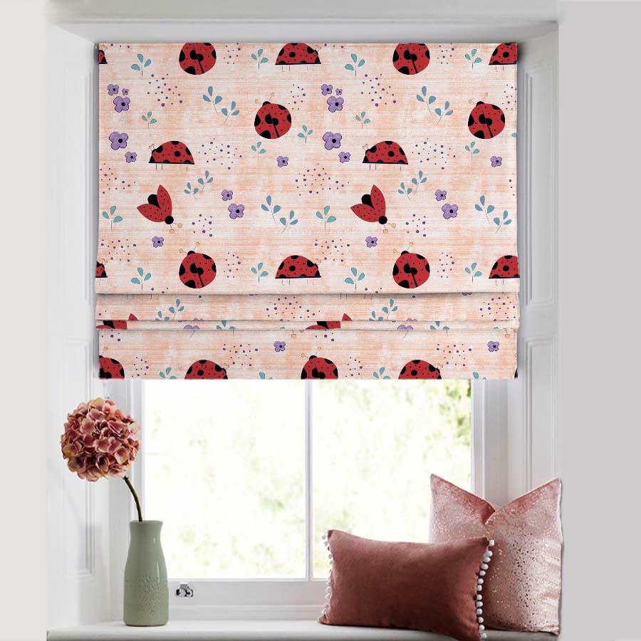 Buggy Bliss Kids Rust Orange Satin Roman Blind (DS511F)
