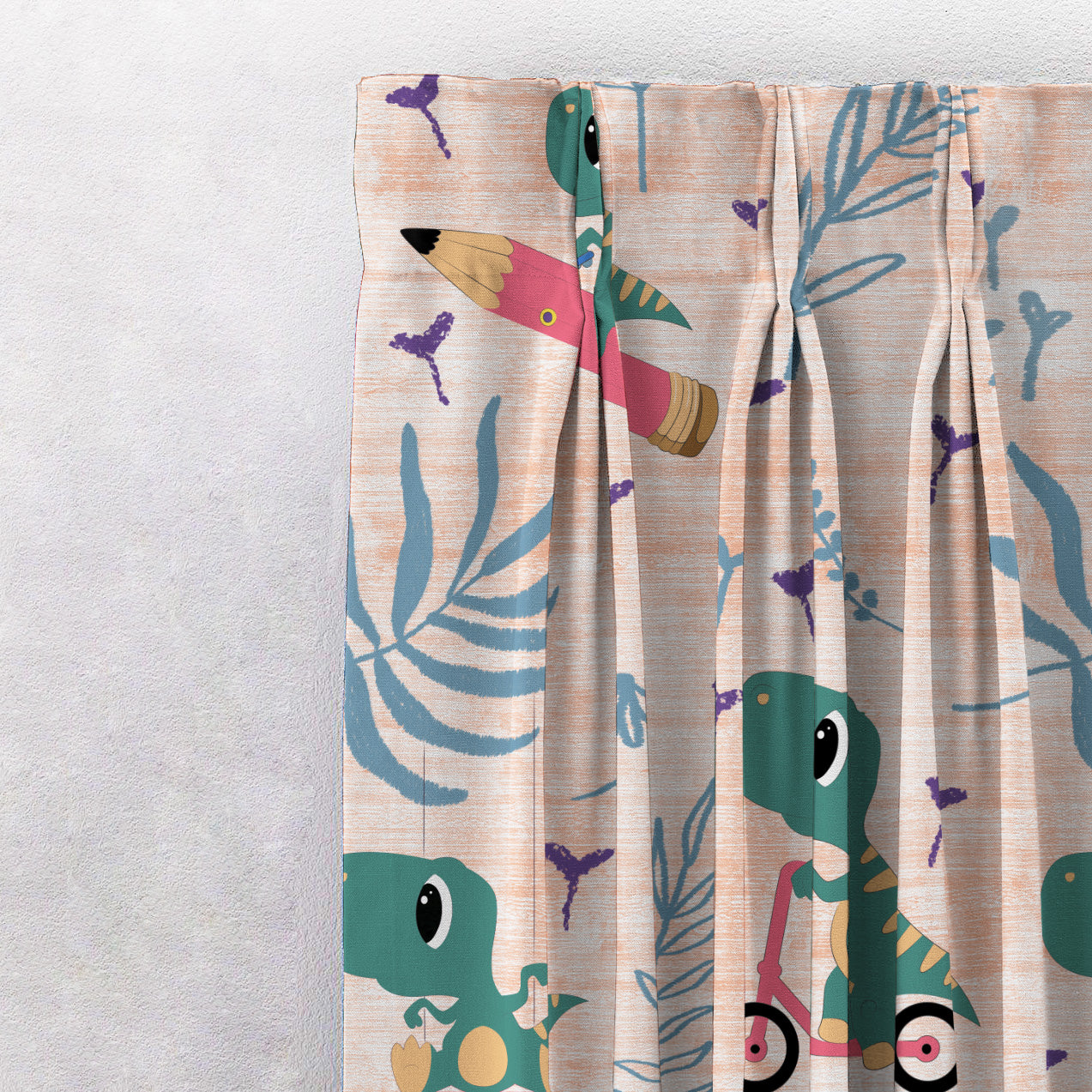 Kids Print Room Darkening Curtains- Set of 2 - DS512F