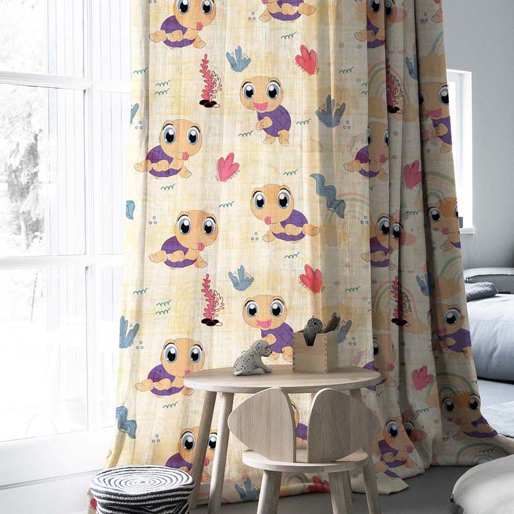 Elegant Kids Print Room Darkening Curtain - Set Of 1pc - DS513B