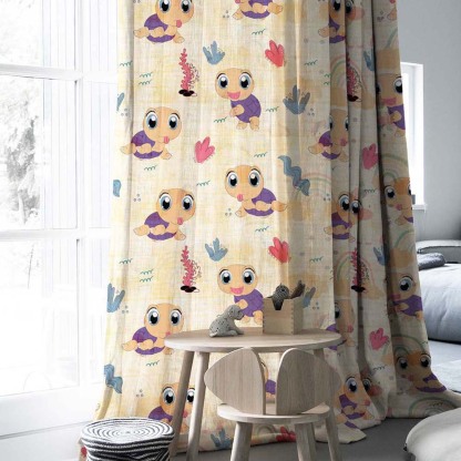 Elegant Kids Print Room Darkening  Curtain - Set Of 1pc - DS513B