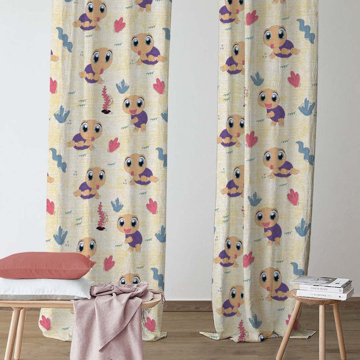 Elegant Kids Print Room Darkening  Curtain - Set Of 1pc - DS513B