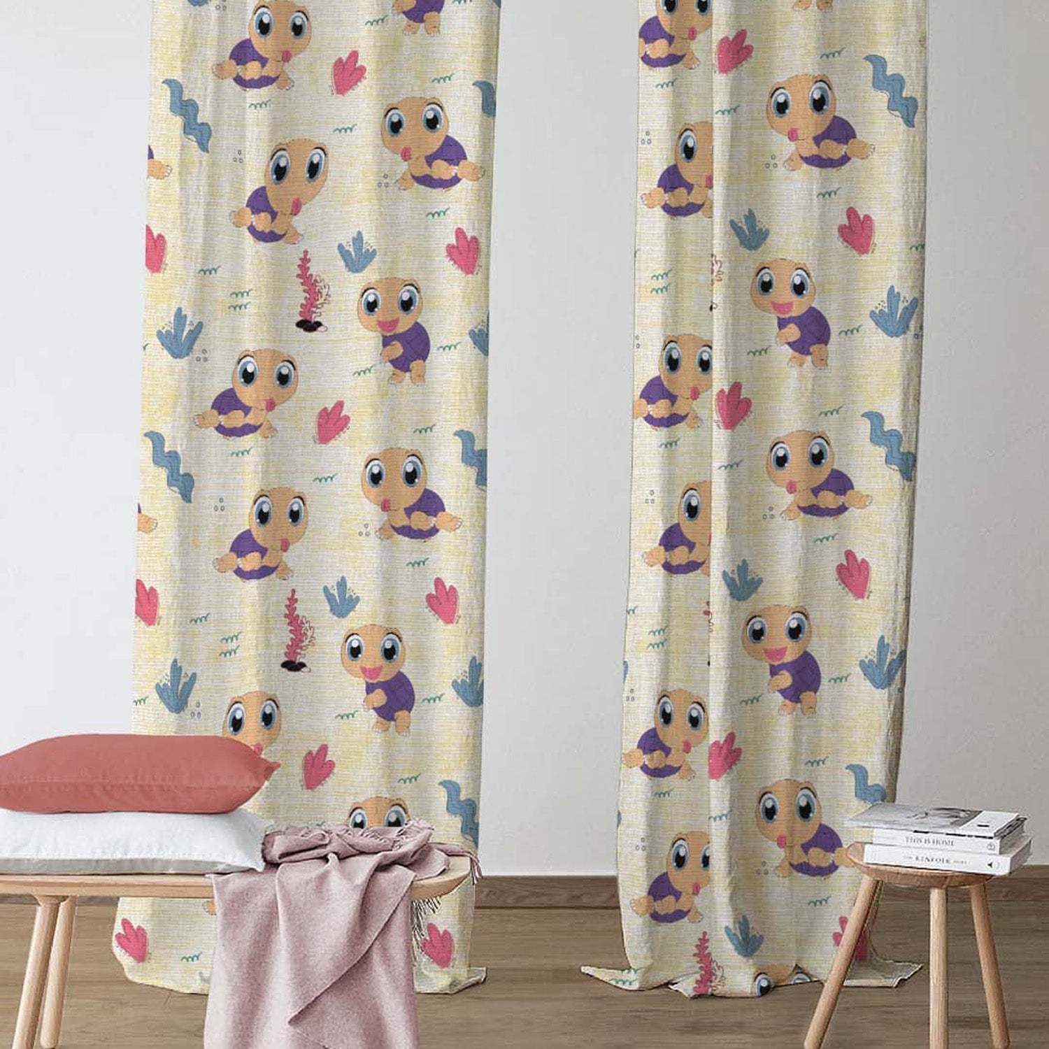 Elegant Kids Print Room Darkening Curtain - Set Of 1pc - DS513B