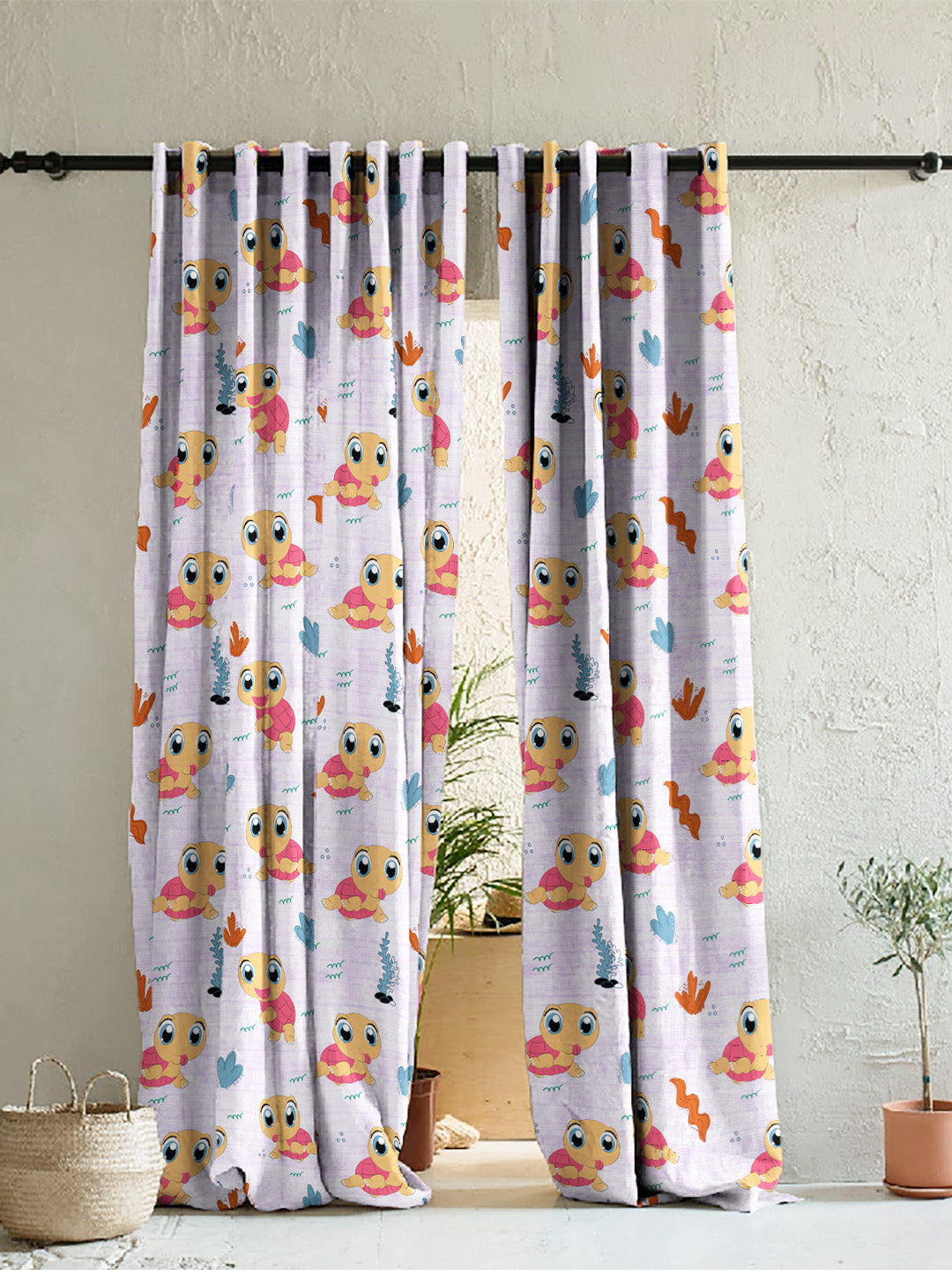Elegant Kids Print Room Darkening  Curtain - Set of 2 - DS513E