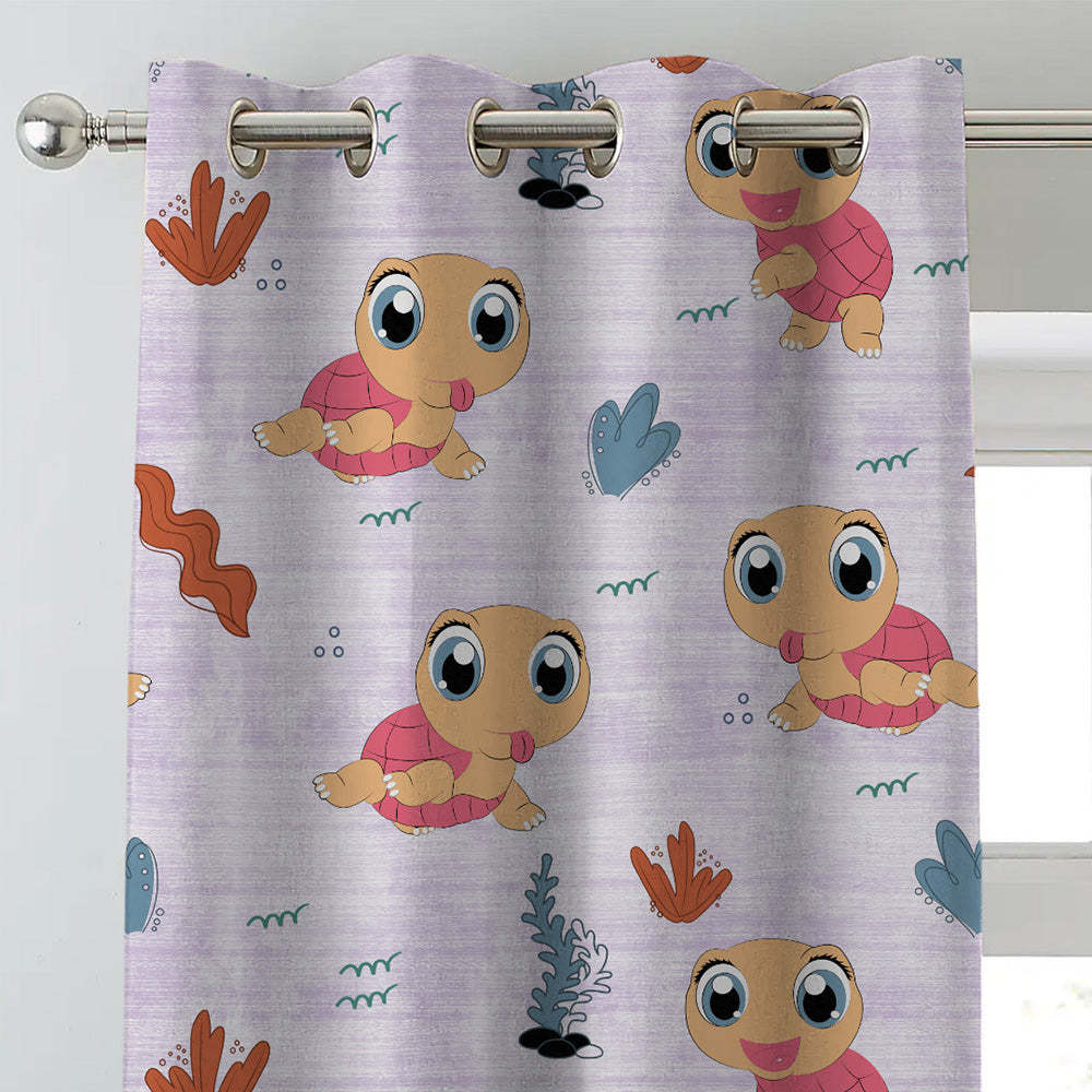 Elegant Kids Print Room Darkening Curtain - Set of 2 - DS513E