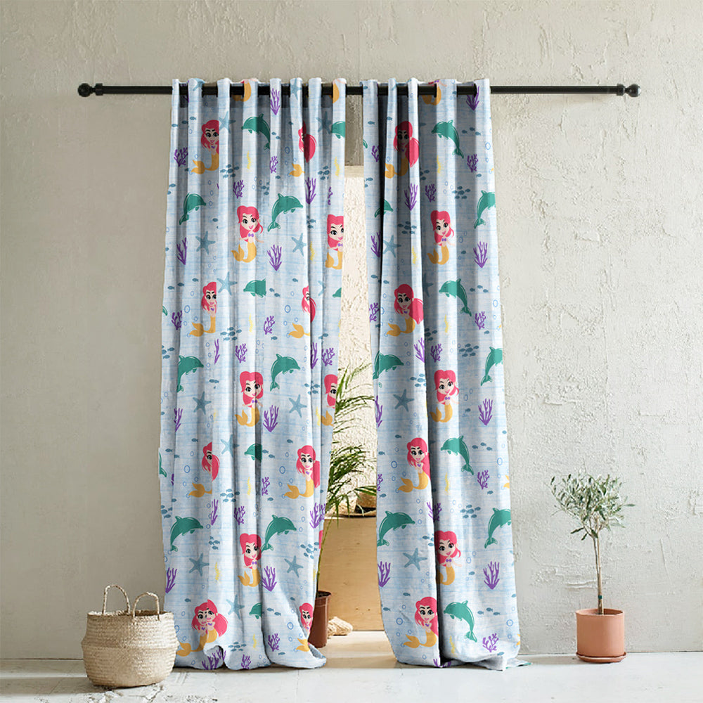 Elegant Kids Print Room Darkening  Curtain - Set of 2 - DS514A