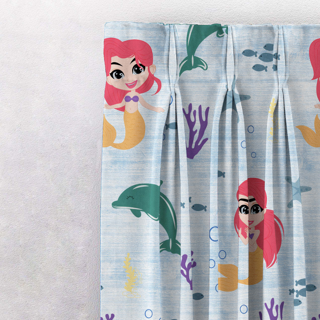Elegant Kids Print Room Darkening  Curtain - Set of 2 - DS514A