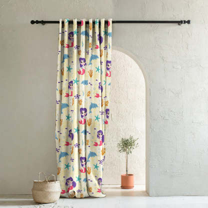 Elegant Kids Print Room Darkening  Curtain - Set Of 1pc - DS514B