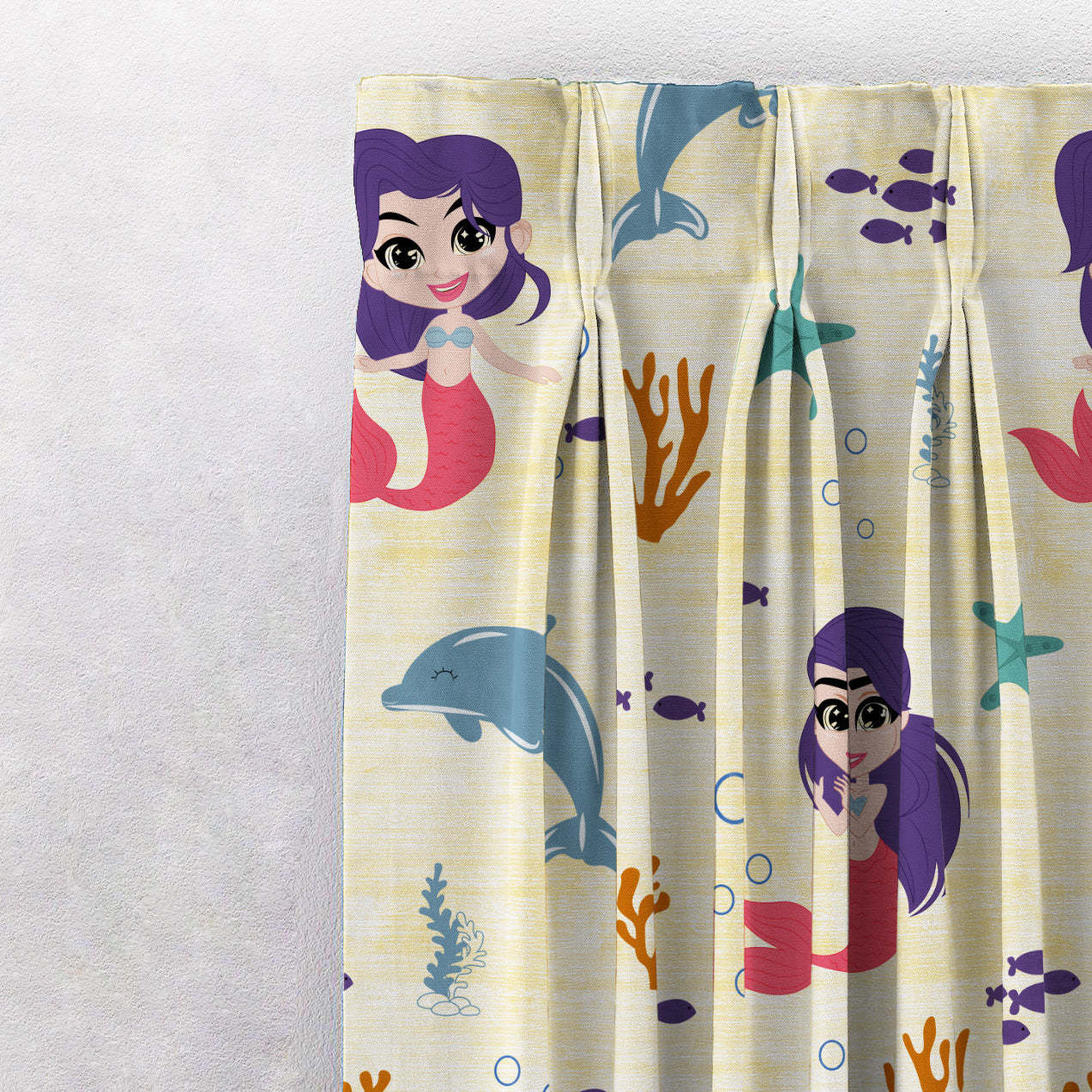 Elegant Kids Print Room Darkening Curtain - Set Of 1pc - DS514B