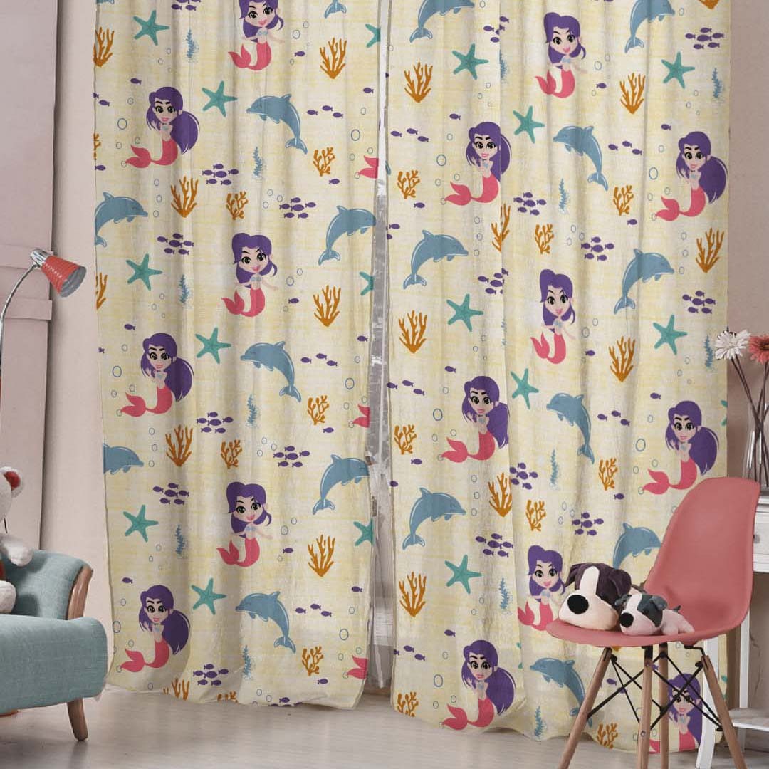 Elegant Kids Print Room Darkening Curtain - Set Of 1pc - DS514B