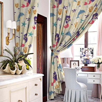 Elegant Kids Print Room Darkening  Curtain - Set Of 1pc - DS514B