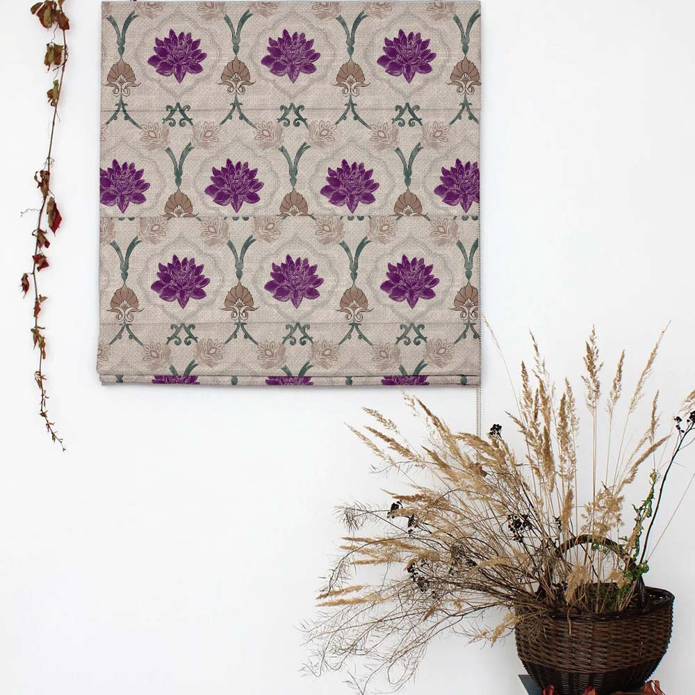 Kamal Indie Offwhite Satin Roman Blind (DS517B)