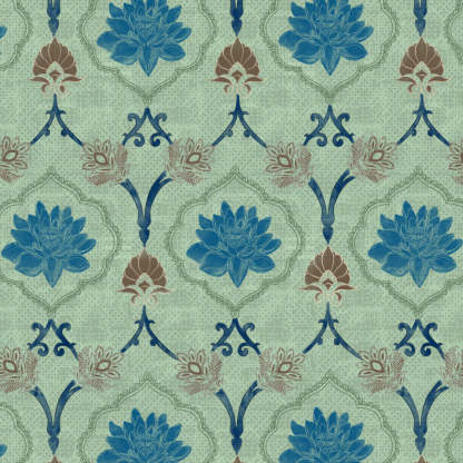 Kamal Indie Teal Heavy Satin Blackout curtains Set Of 2 - (DS517D)