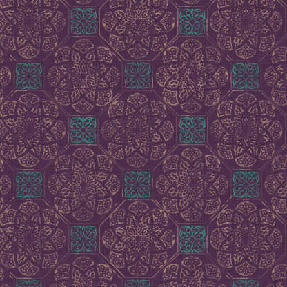 Elegent Indie Print Matt Finish Room Darkening Curtain Set of 2 MTDS518B