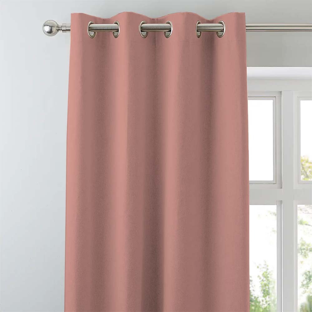 Jacquard Room Darkening Curtains in Pink Pearl Set Of 2 - (P52)