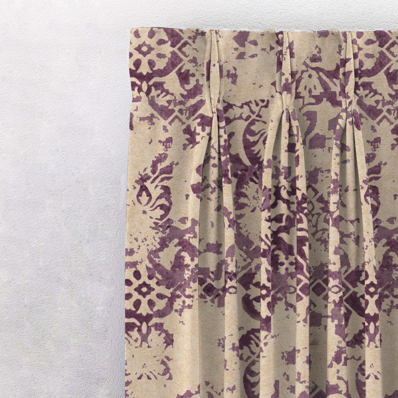 Rustic Radiance Floral & Ombre Print Combination Room Darkening Curtains Set Of 4 Door Curtain - (520BFL5)
