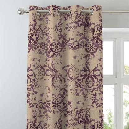 Rustic Radiance Floral & Ombre Print Combination Room Darkening Curtains Set Of 4 Door Curtain - (520BFL5)