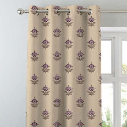 Elegant Ethenic  Print Room Darkening Curtain - Set Of 1pc - DS521B