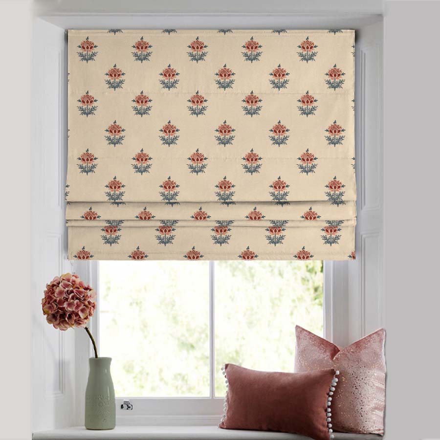 ButtaBliss Indie Carmine Red Satin Roman Blind (DS521A)