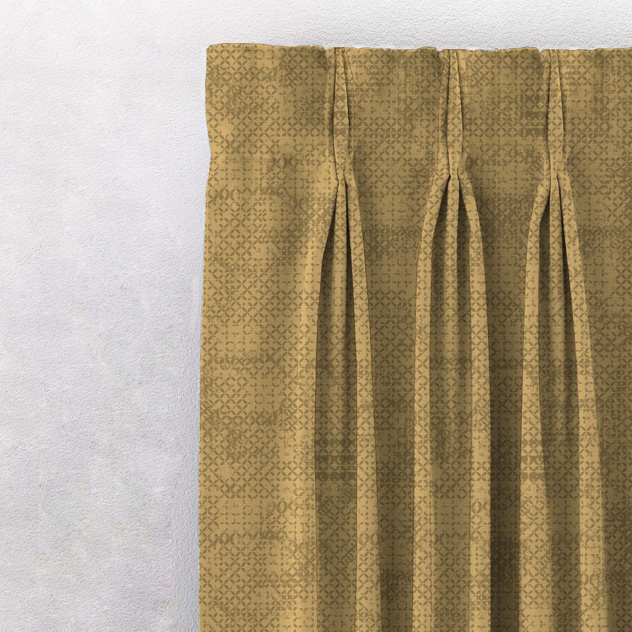 Elegent Geometric Print Matt Finish Room Darkening Curtain Set of 2 MTDS522C
