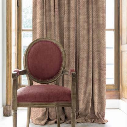 Elegent Geometric Print Matt Finish Room Darkening Curtain Set of 2 MTDS522E