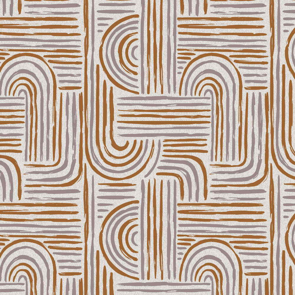 Poetic Curves Geometric Ash Grey Heavy Satin Blackout Curtains Set Of 2 - (DS528B)