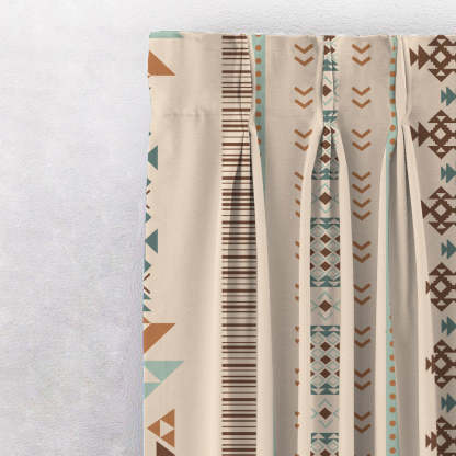 Digital Boho Printed Twill Textured Room Darkening Curtains Set Of 2 - DS529B