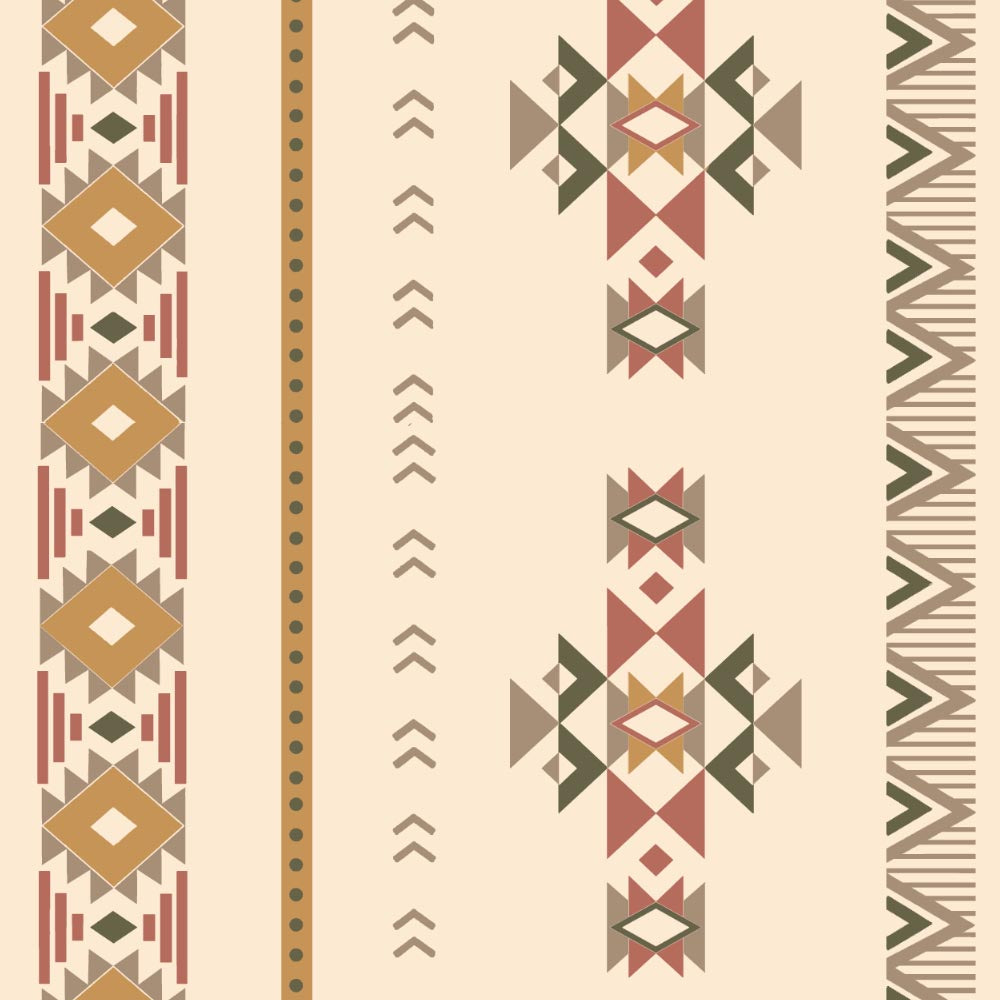 Digital Boho Printed Twill Textured Room Darkening Curtains Set Of 2 - DS529D