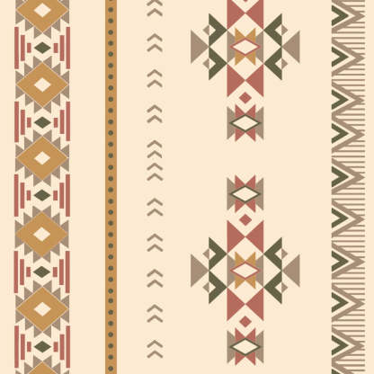 Digital Boho Printed Twill Textured Room Darkening Curtains Set Of 2 - DS529D