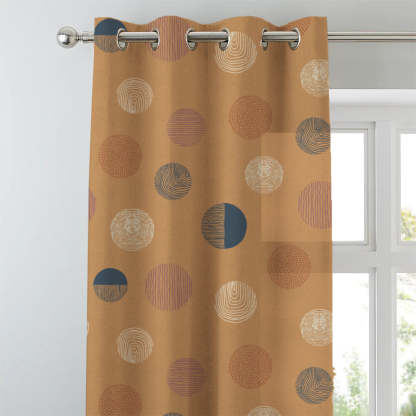 Digital Boho Printed Twill Textured Room Darkening Curtains Set Of 2 - DS530A