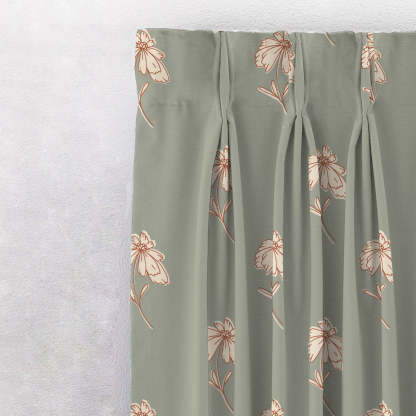 Digital Boho Printed Twill Textured Room Darkening Curtains Set Of 2 - DS534B