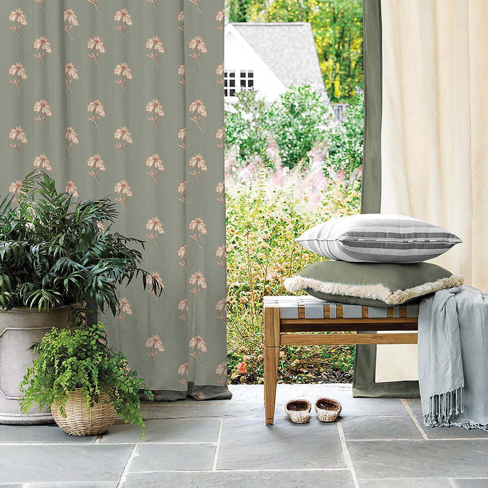 Digital Boho Printed Twill Textured Room Darkening Curtains Set Of 2 - DS534B