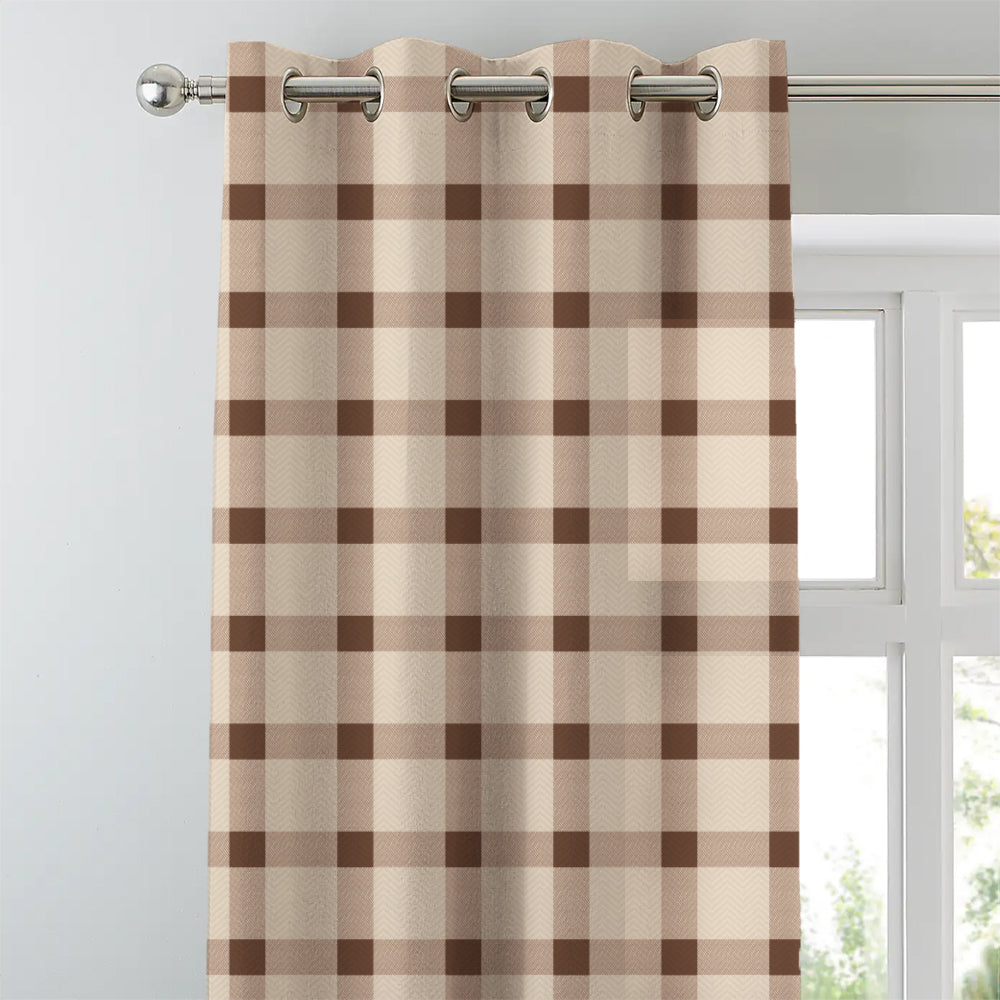 Digital Boho Printed Twill Textured Room Darkening Curtains Set Of 2 - DS535A
