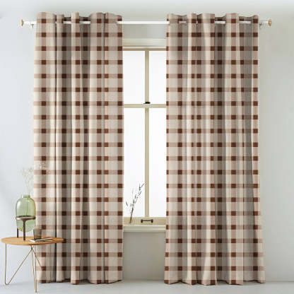 Digital Boho Printed Twill Textured Room Darkening Curtains Set Of 2 - DS535A