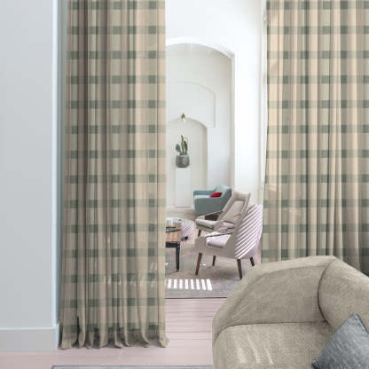 Digital Boho Printed Twill Textured Room Darkening Curtains Set Of 2 - DS535B