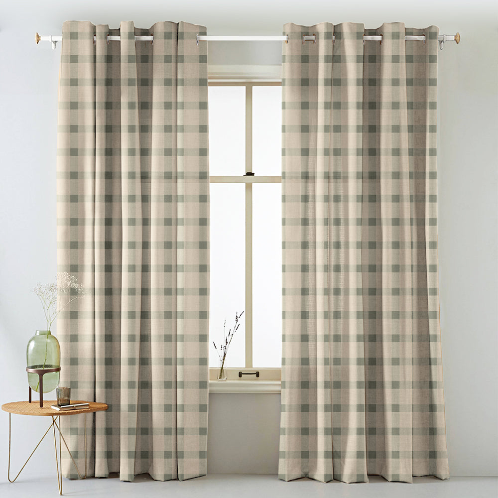 Digital Boho Printed Twill Textured Room Darkening Curtains Set Of 2 - DS535B