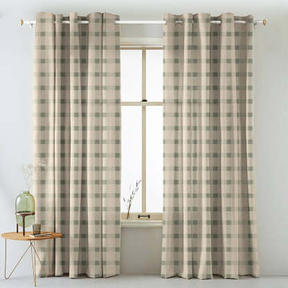 Digital Boho Printed Twill Textured Room Darkening Curtains Set Of 2 - DS535B
