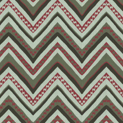 Chevron Harmony Geometric Seafoam Green Shimmer Sheer Semi Transparent Curtains Set Of 2- (DS548A)