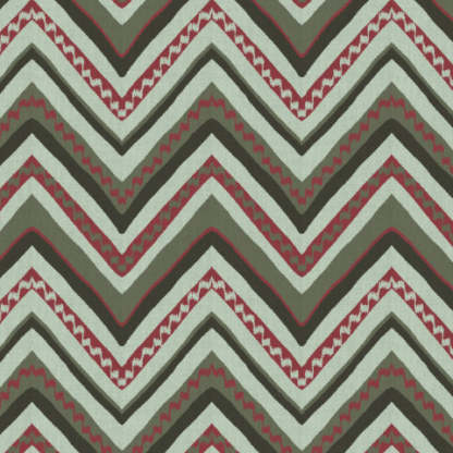 Chevron Harmony Geometric Seafoam Green Shimmer Sheer Semi Transparent Curtains Set Of 2- (DS548A)