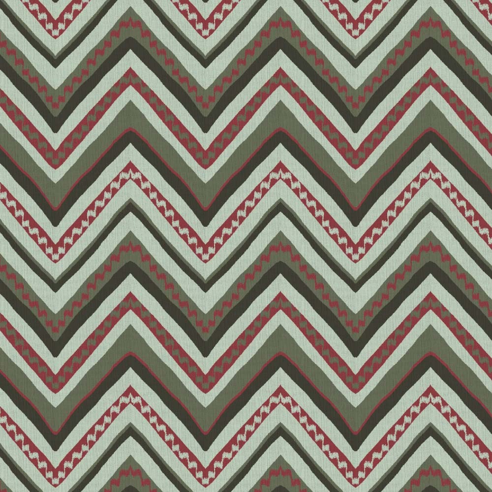 Chevron Harmony Geometric Seafoam Green Velvet Room Darkening Curtains Set Of 2 - (DS548A)