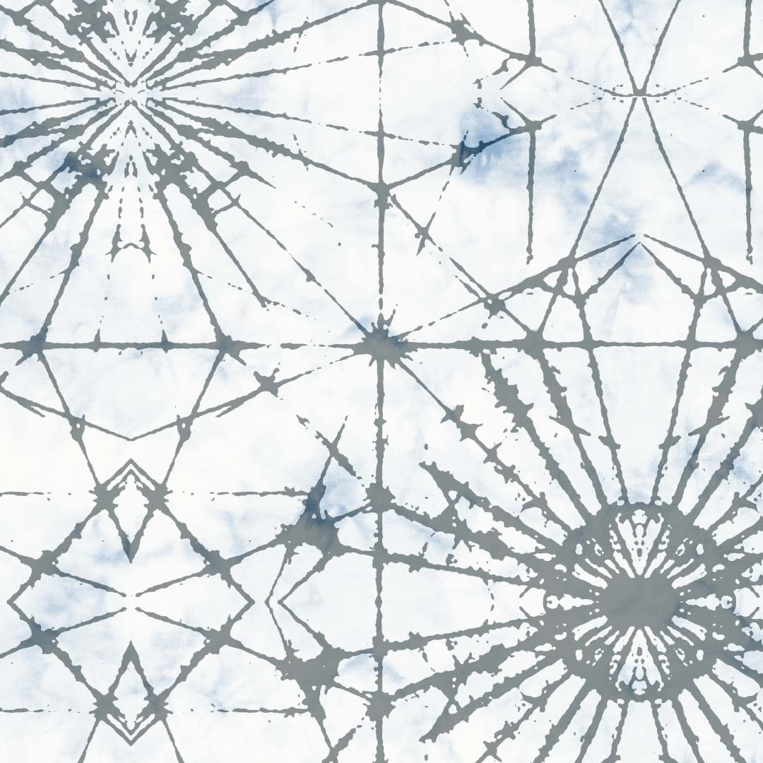 DyeDreams Geometric Matte Pale Sky Room Darkening Curtain Set of 2 -(DS557D)