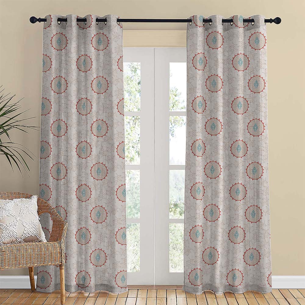 Minimalist Stitch Indie Matte Blanched Almond Room Darkening Curtain Set of 2 -(DS561B)
