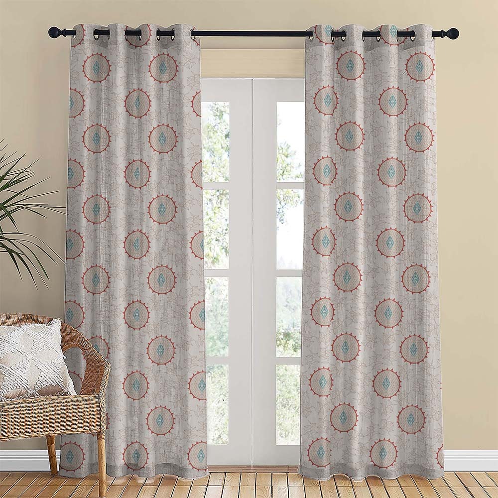 Minimalist Stitch Indie Matte Blanched Almond Room Darkening Curtain Set of 2 -(DS561B)