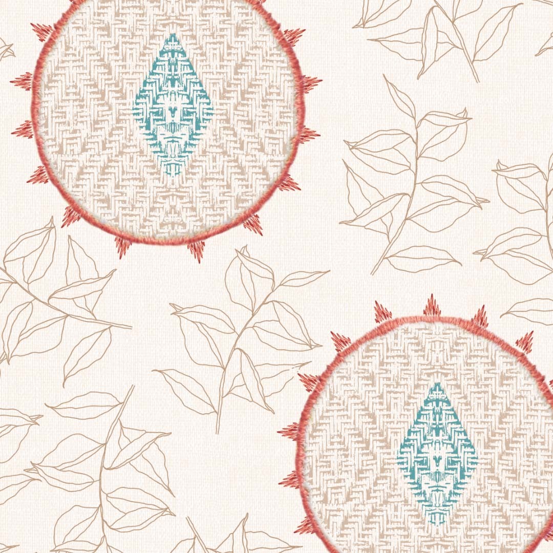 Minimalist Stitch Indie Matte Blanched Almond Room Darkening Curtain Set of 2 -(DS561B)